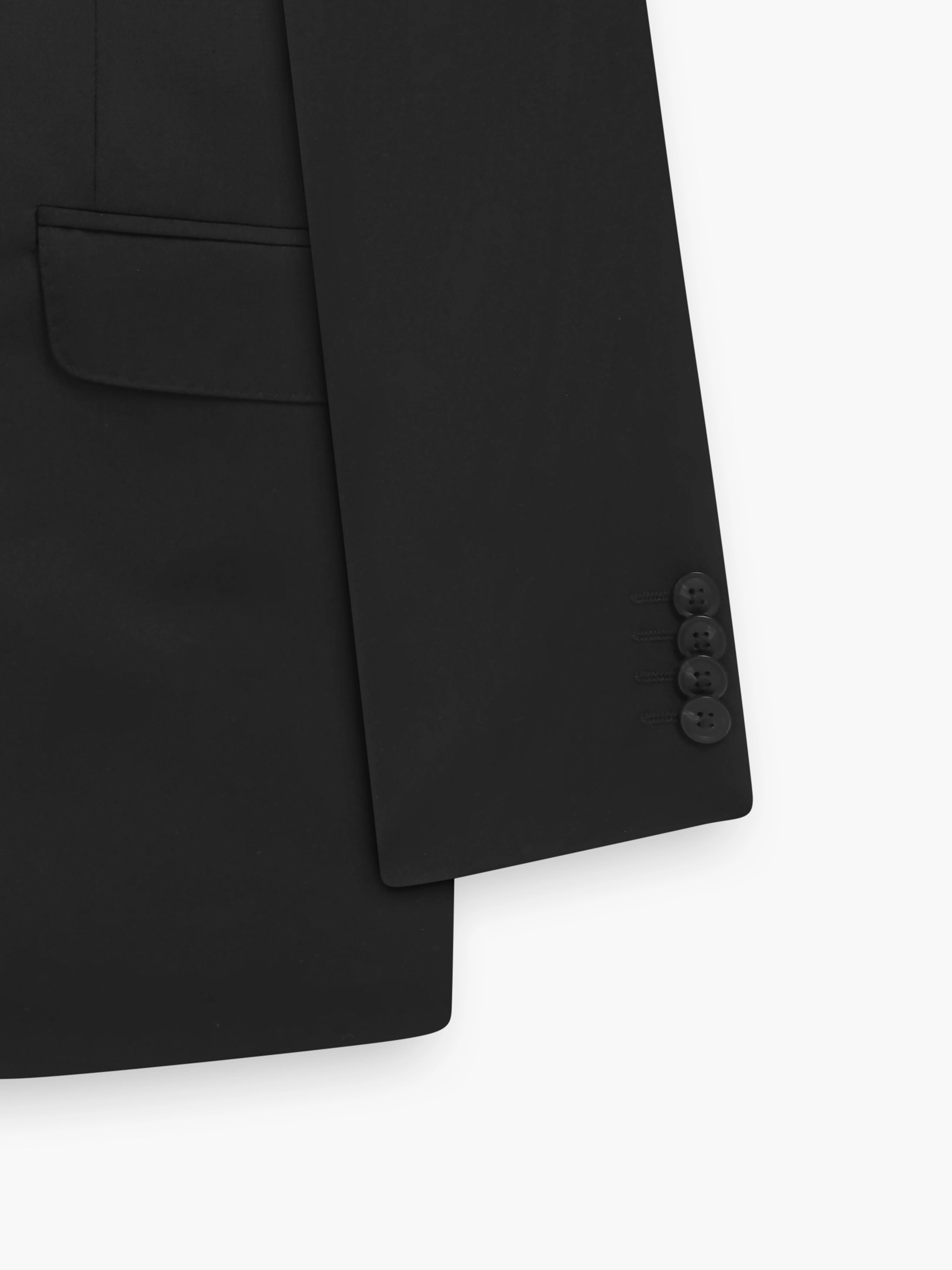 Manteau Smoking Fin Laine Mélangée Noir Allard - Élégance Intemporelle.